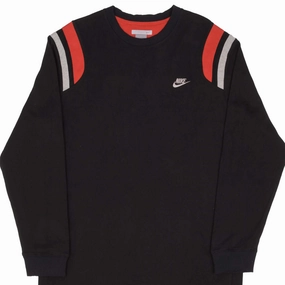 product checkered classicism VINTAGE NIKE CLASSIC SWOOSH BLACK SWEATER SWEATSHIRT 2000S SIZE LARGE