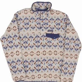 Record VINTAGE PATAGONIA SYNCHILLA SNAP T MONOGRAM FLEECE PULLOVER SIZE SMALL