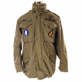 VINTAGE US ARMY M-1965 M65 FIELD JACKET VIETNAM WAR ERA SIZE SMALL PATCHED motorcycle Remember