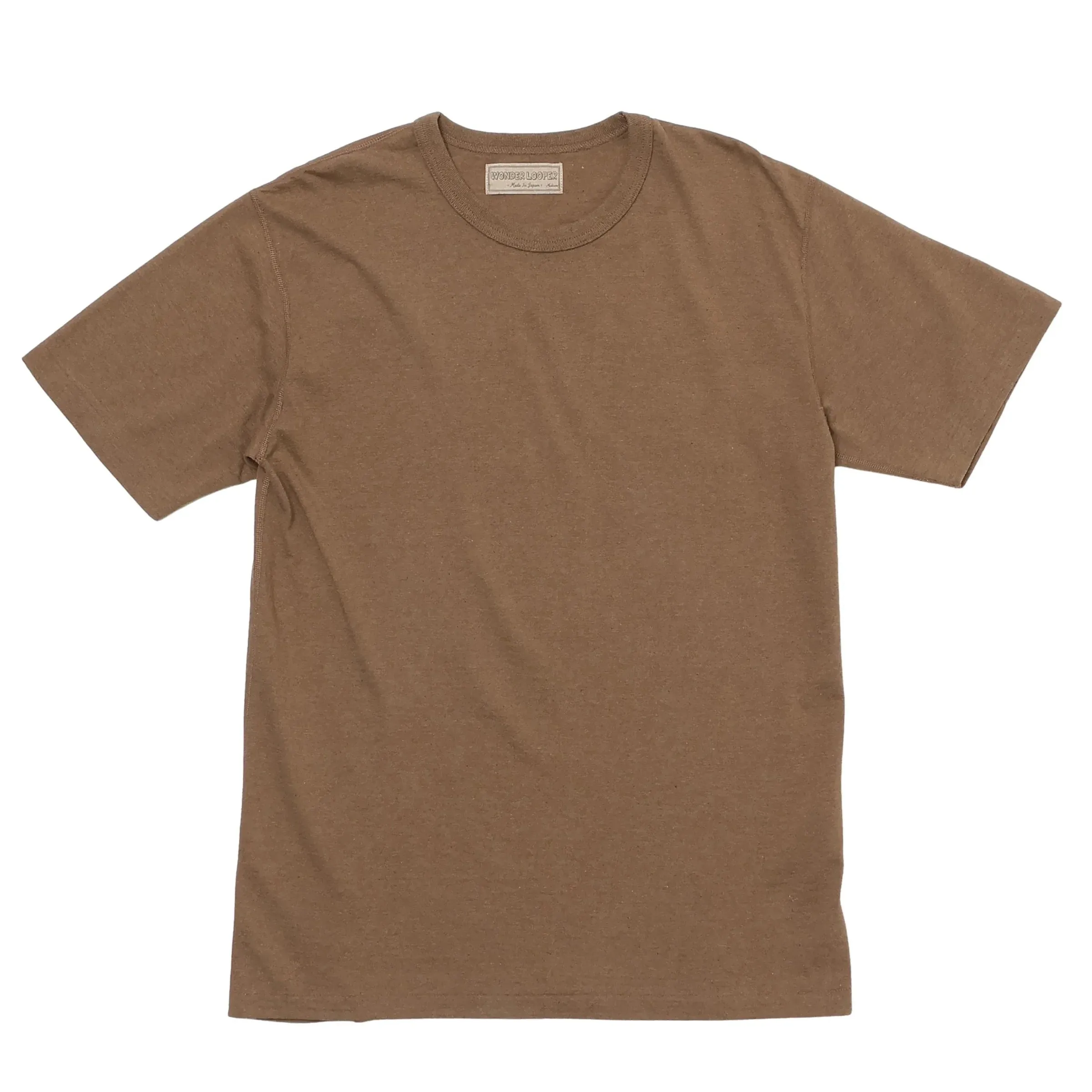 Easy Care Material Reinforced Hemline Crewneck T-shirt - Iron Mordant Foxfibre? Tsuriami