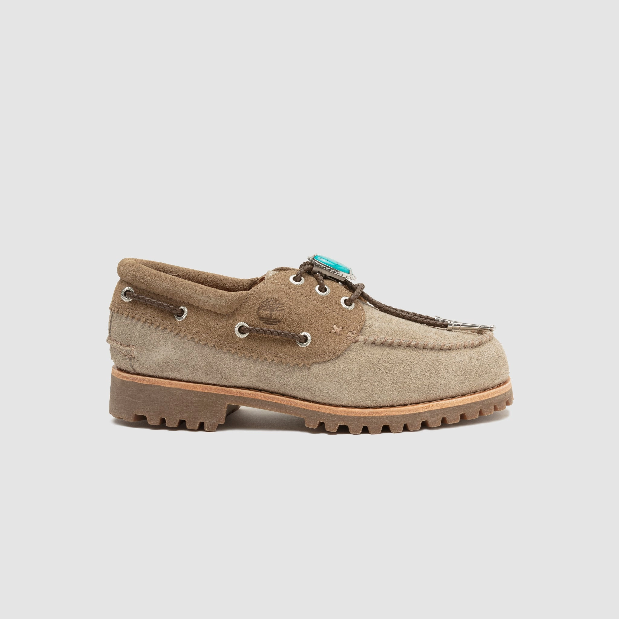 Lace Up Style Seamless Comfort City Walking PACKER X 3-EYE LUG HANDSEWN BOAT SHOE "SANTA FE"
