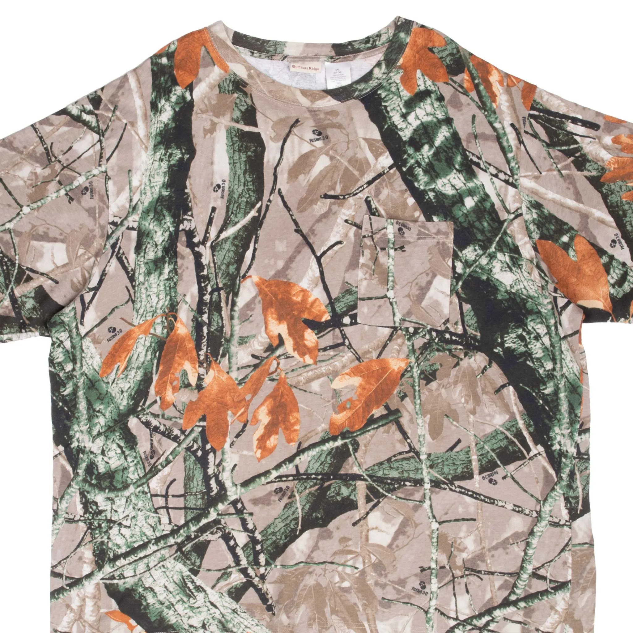 Seam Free Back Sleeveless freedom VINTAGE HUNTING FUSION 3D CAMO POCKET TEE SHIRT 3XL