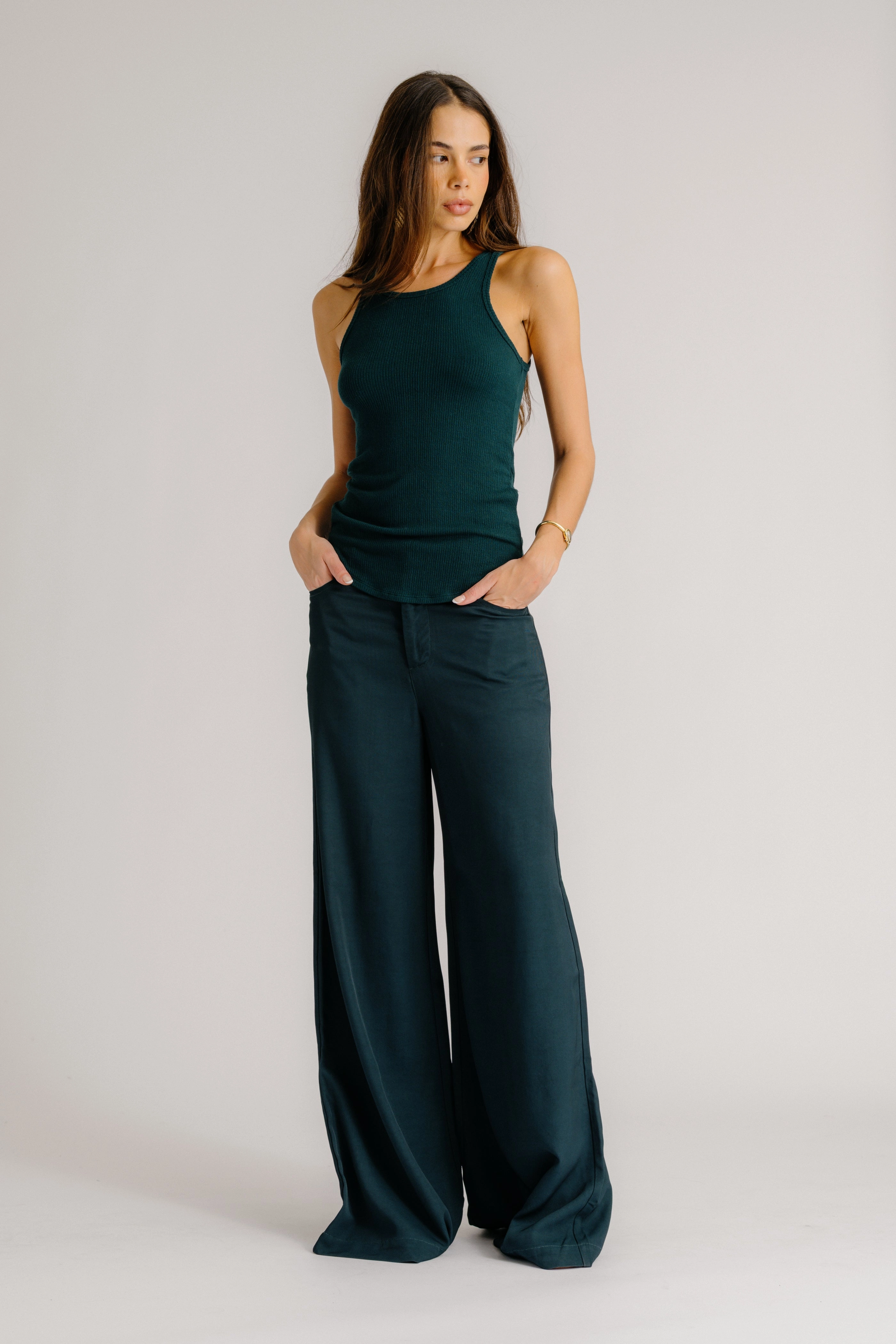 All Day Fit Soft Brushed Lining ADRIANNA EXAGGERATED WIDE LEG PANT | SACRAMENTO