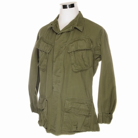 Double Layer Closure VINTAGE US ARMY TROPICAL COMBAT JACKET 5TH PATTERN 1969 VIETNAM WAR SIZE MEDIUM REGULAR