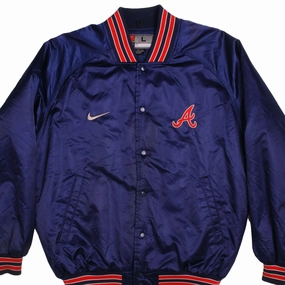 VINTAGE MLB NIKE ATLANTA BRAVES JACKET WINDBREAKER SIZE LARGE Wrap gift - giving option