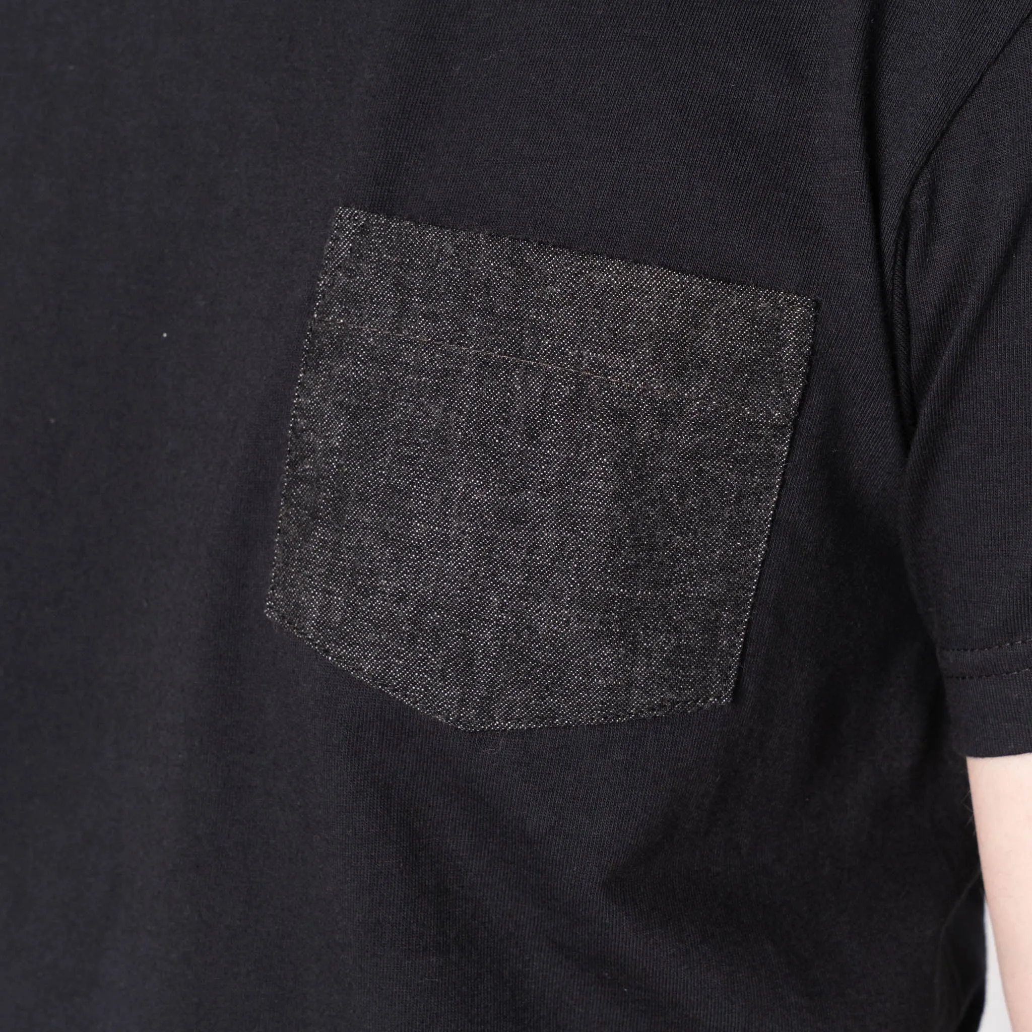 Pocket Tee - Black - Black Lightweight Denim - Black Holiday Trend Streetwear attitude