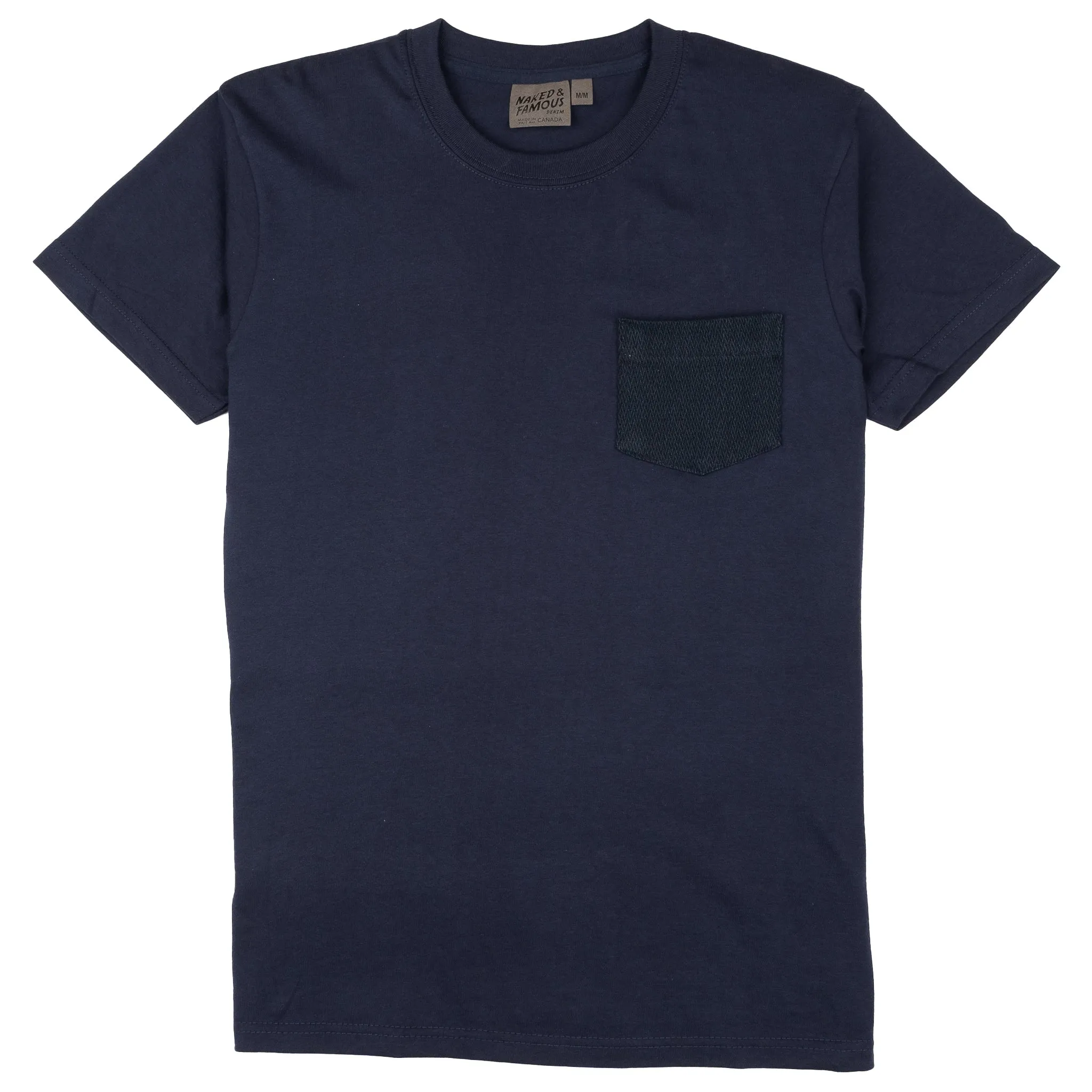 Pocket Tee   -   Navy   -   Yagasuri   Denim Stylish Look