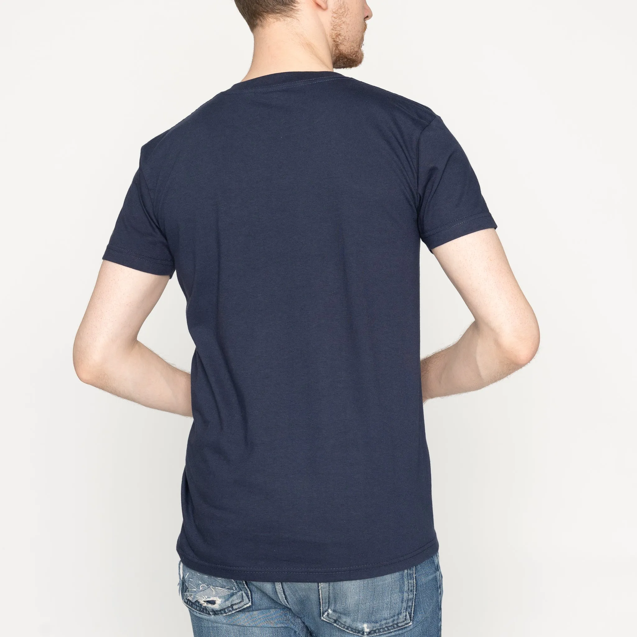 Pocket Tee   -   Navy   -   Yagasuri   Denim Autumn Wear