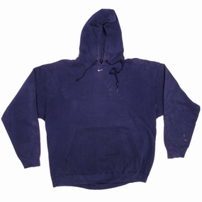 VINTAGE NIKE HOODIE SWOOSH SWEATSHIRT LATE 90s SIZE LARGE MADE IN USA Core Style Graduation wear