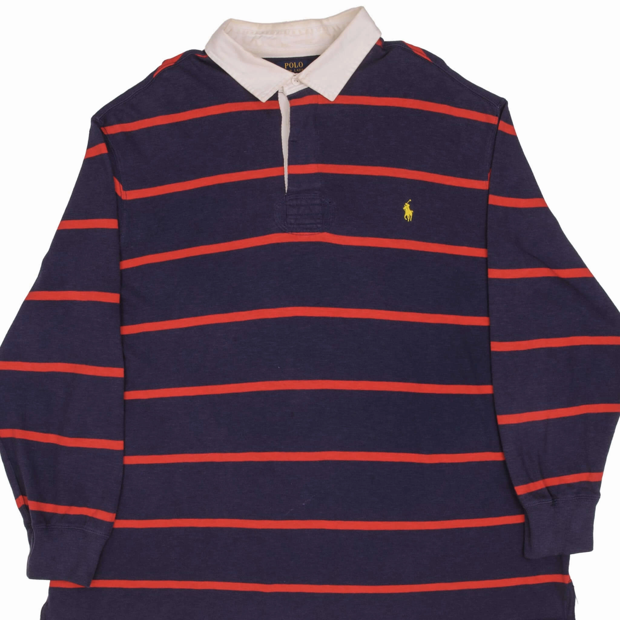 POLO RALPH LAUREN BLUE & RED STRIPED RUGBY POLO SHIRT SIZE 3XL BIG product anniversary charm