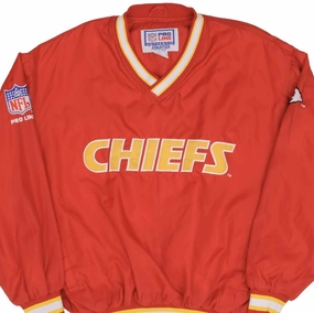 Daily Fit Cold Proof VINTAGE NFL KANSAS CITY CHIEFS PULLOVER WINDBREAKER JACKET 1990S SIZE MEDIUM