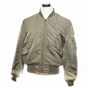 Layered construction VINTAGE USAF US AIR FORCE FLIGHT JACKET MA-1 MA1 80's SIZE MEDIUM