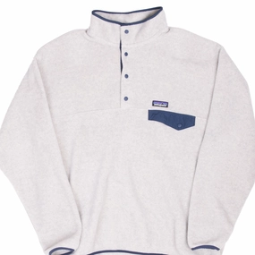 VINTAGE PATAGONIA SNAP T BEIGE PULLOVER FLEECE JACKET 2000S XL Approach Durable Outerwear