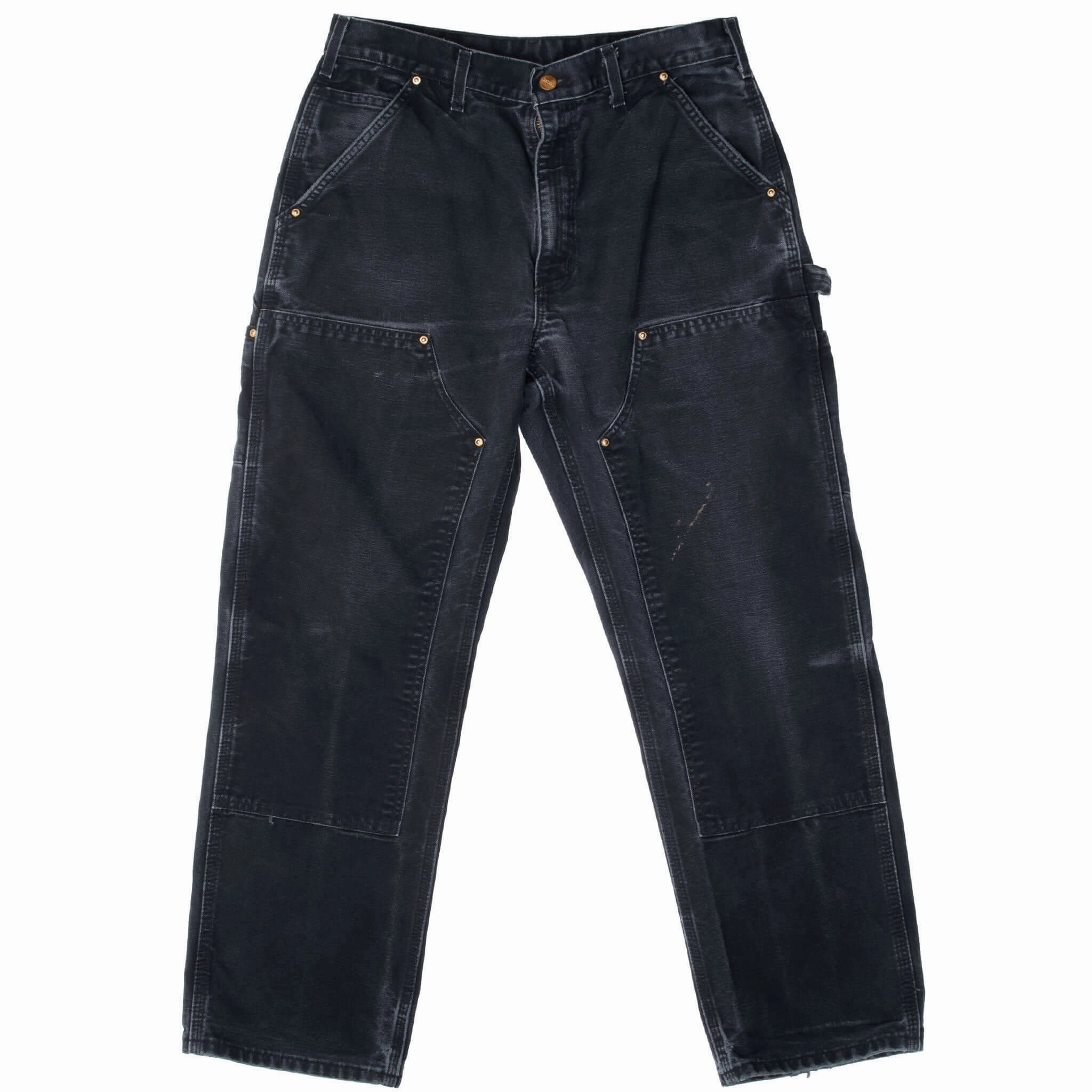 Simple Comfort VINTAGE CARHARTT CARPENTER DOUBLE KNEE BLACK PANTS 2000S 31X28