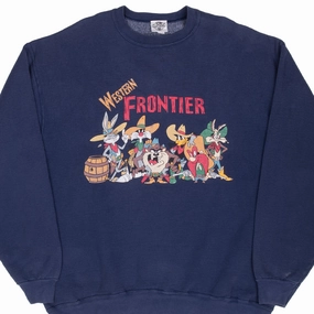 VINTAGE LOONEY TUNES WESTERN FRONTIER SWEATSHIRT 1991 XL MADE IN USA product label information