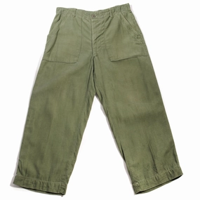 DoubleLayeredKnees TemperatureRegulation VINTAGE US ARMY UTILITY OG-107 SATEEN PANTS TROUSERS 1968 VIETNAM WAR SIZE W32 L26