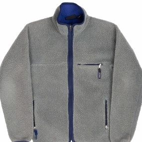 VINTAGE PATAGONIA FLEECE DEEP PILE GREY FLEECE JACKET 1990S SMALL MADE IN USA Toothbrush