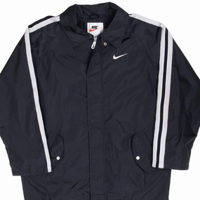 VINTAGE NIKE CLASSIC SWOOSH BLACK WINDBREAKER JACKET 1990S MEDIUM Persist Base Warmth