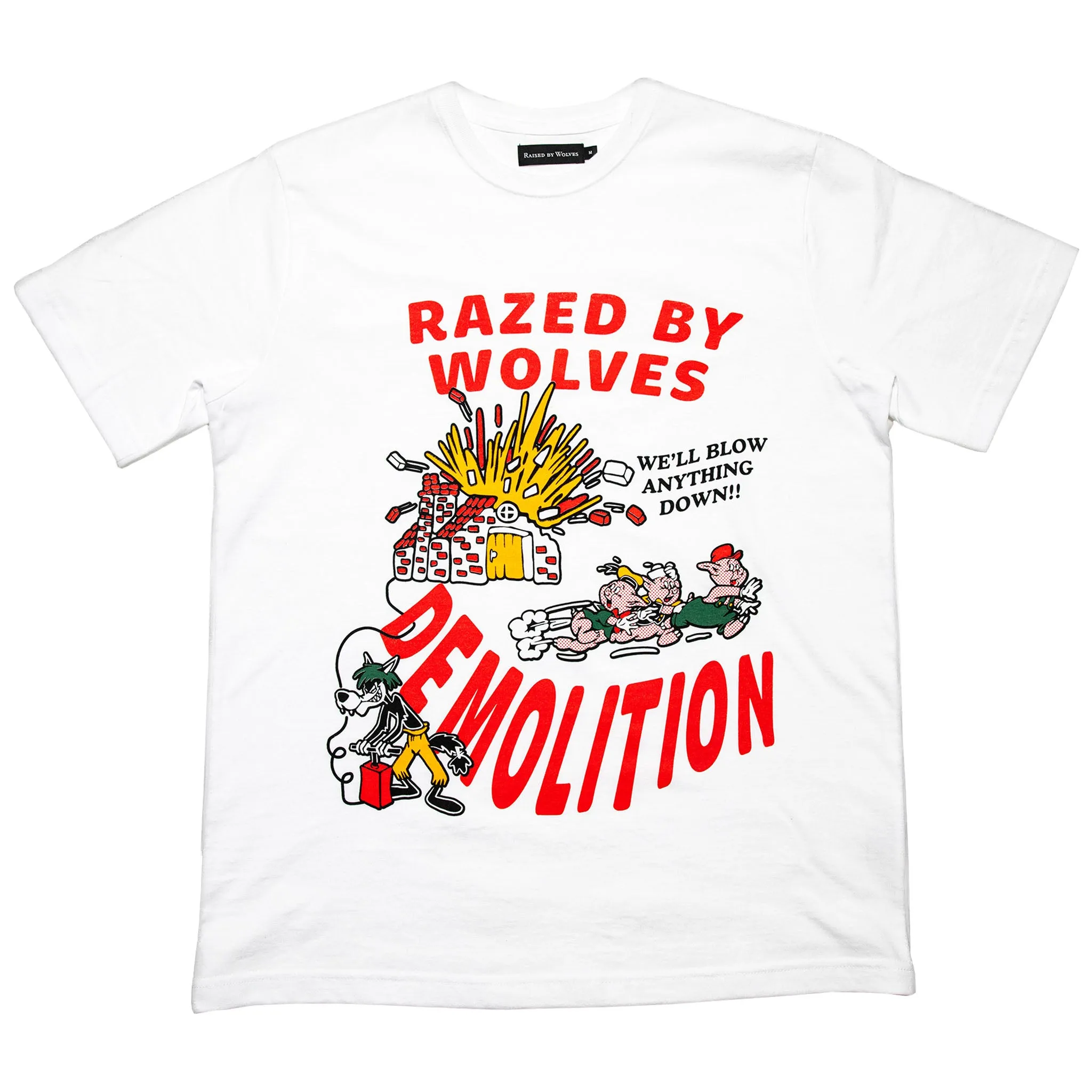 Razed by Wolves Tee - White Short sleeved breeziness Everyday Casual