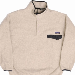Brand Name VINTAGE PATAGONIA SYNCHILLA SNAP T BEIGE FLEECE PULLOVER 1990S LARGE