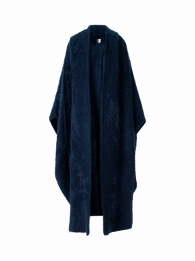 City Casual Style Colorfast Technology Long Cashmere Cape with Removable Scarf Hood