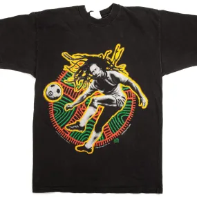 Active Essentials VINTAGE BOB MARLEY SOCCER TEE SHIRT 1994 SIZE LARGE
