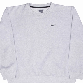 Chill Wearable product personalized touch VINTAGE NIKE CLASSIC SWOOSH GREY SWEATSHIRT 2000S XL