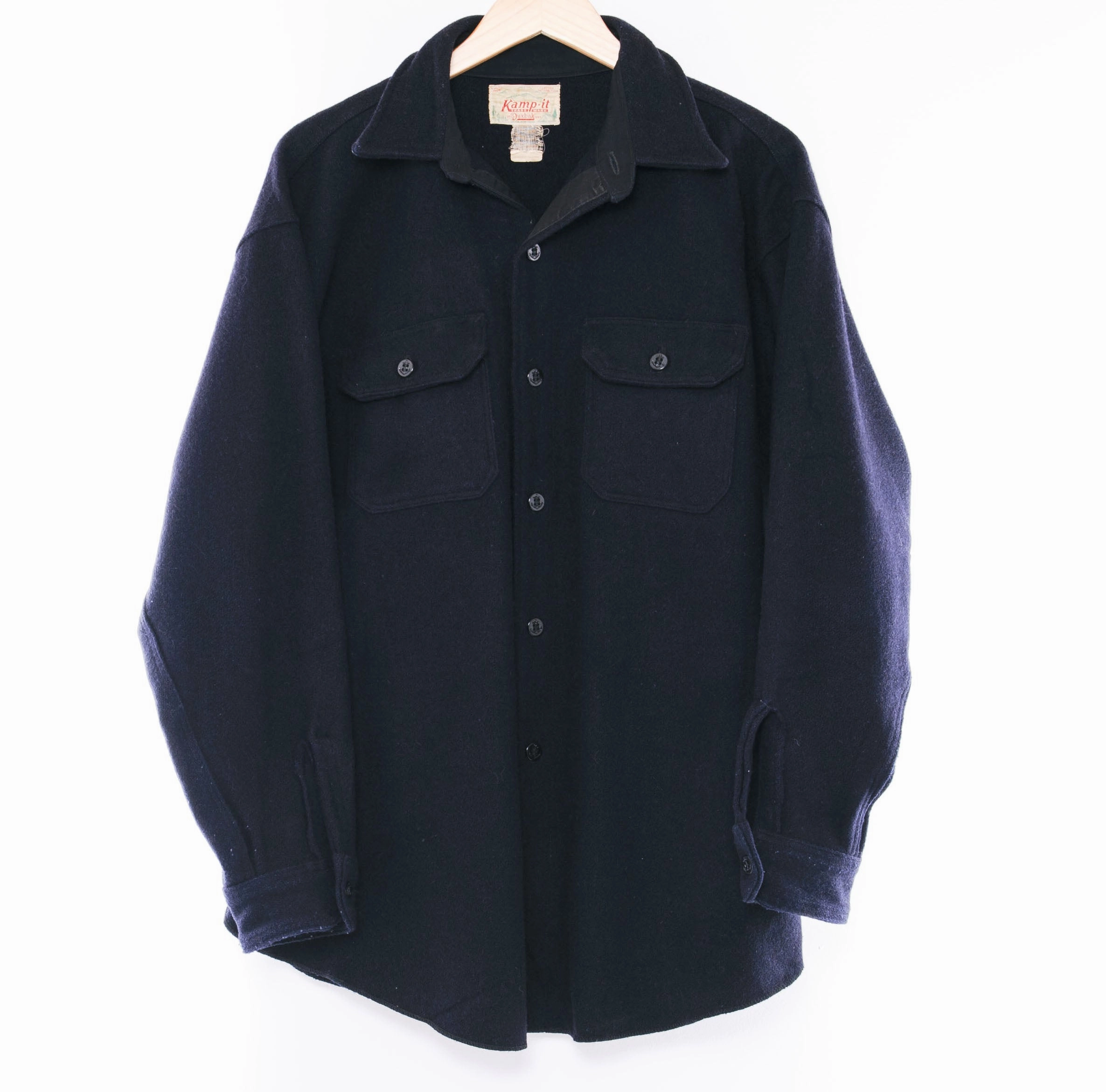 VINTAGE USN US NAVY CPO  KAMP-IT FLANNEL SHIRT 1960'S Weekend Sporty product surfing suitable balance