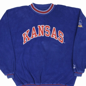 Zip-up VINTAGE NCAA UNIVERSITY OF KANSAS JAYHAWKS STARTER SWEATSHIRT 1990S SIZE LARGE