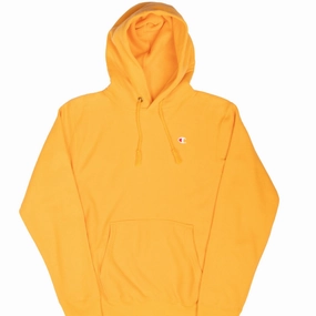 VINTAGE CHAMPION YELLOW HOODIE SWEATSHIRT SMALL 1980s MADE IN USA Easy to store Outdoor Chic