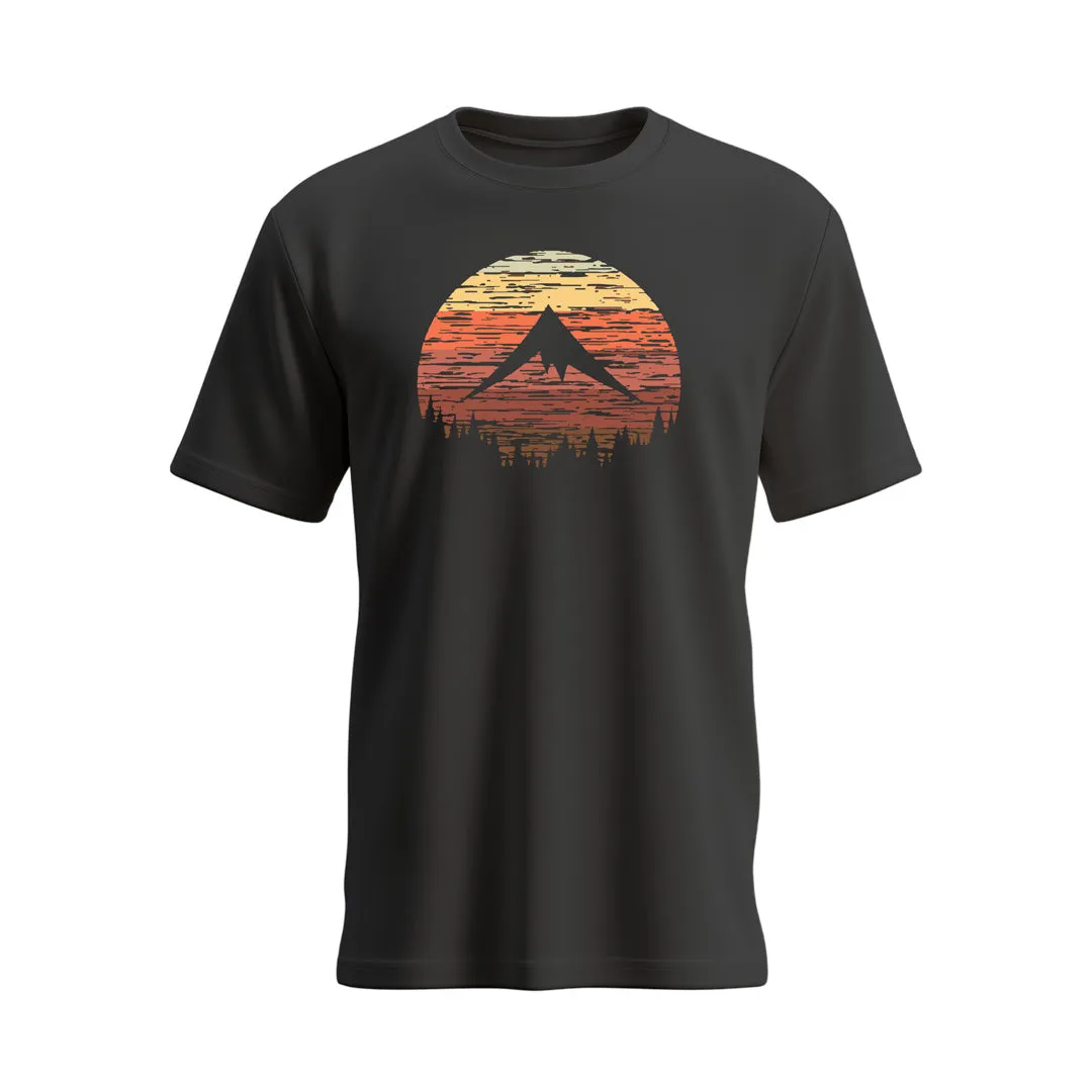Retro Sunset T-Shirt Comfy Vibes Minimal Look