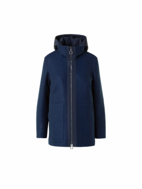 Wax Reversible Cashmere Jacket with Removable Hood