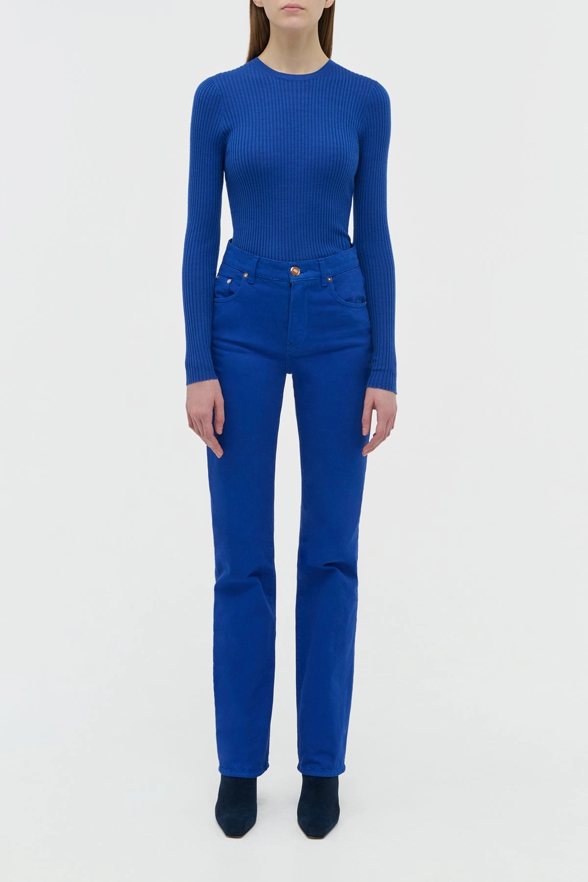 Rey Straight-leg Jean in Cobalt Recycled Cotton Denim Trail Ready