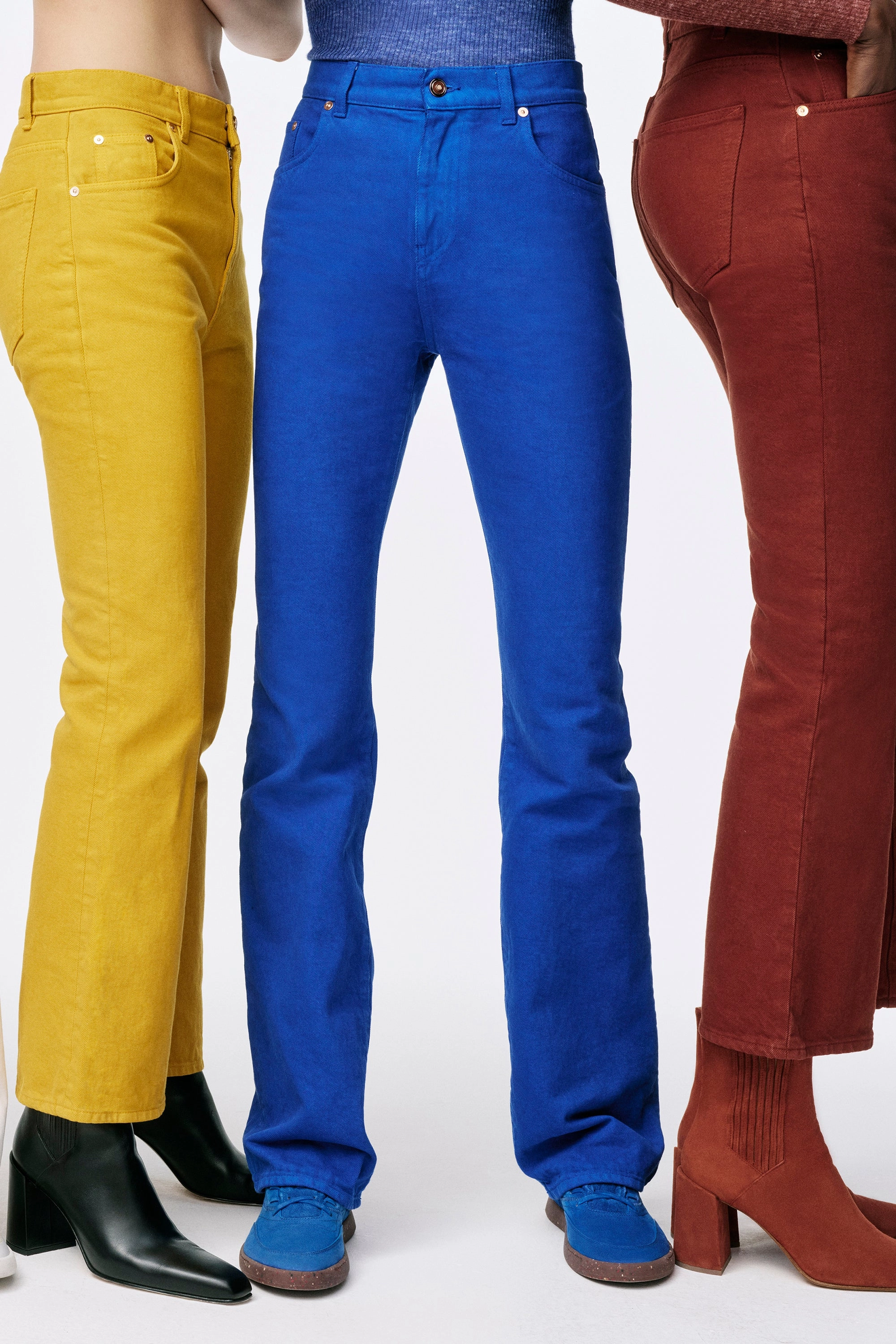 Casual Fit Barrel Waist Rey Straight-leg Jean in Cobalt Recycled Cotton Denim