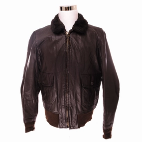 Heat Retention Technology VINTAGE US NAVY COOPER LEATHER FLIGHT JACKET TYPE G-1 SIZE 42L MADE IN USA