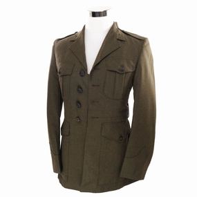 VINTAGE USMC US MARINE CORPS SERVICE DRESS UNIFORM COAT 1980 SIZE 37R Sleek Layers Slim Tailored