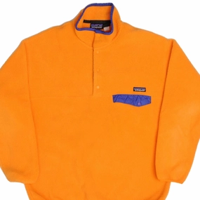 VINTAGE PATAGONIA SNAP T FLEECE PULLOVER 1990S SIZE LARGE construction workers