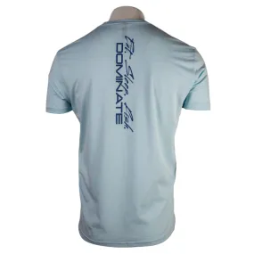 Stretchable Sport Performance Design Skeeter Eat Sleep Fish Dominate Ice Blue Tee