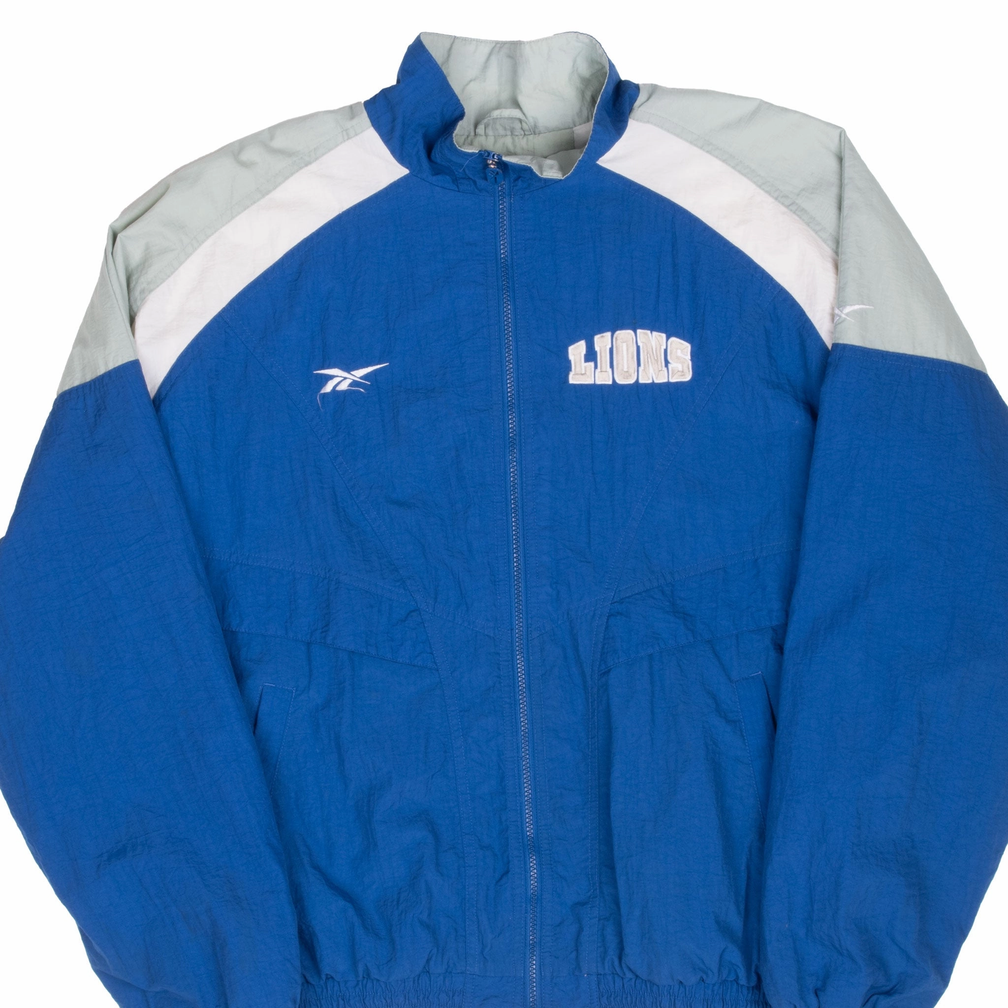 Unisex Appeal Everyday Use VINTAGE NFL DETROIT LIONS REEBOK WINDBREAKER JACKET MEDIUM