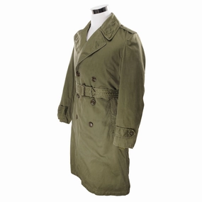 Ergonomic Tailoring VINTAGE US ARMY OVERCOAT TRENCH COAT 1953 KOREAN WAR SIZE SMALL REGULAR