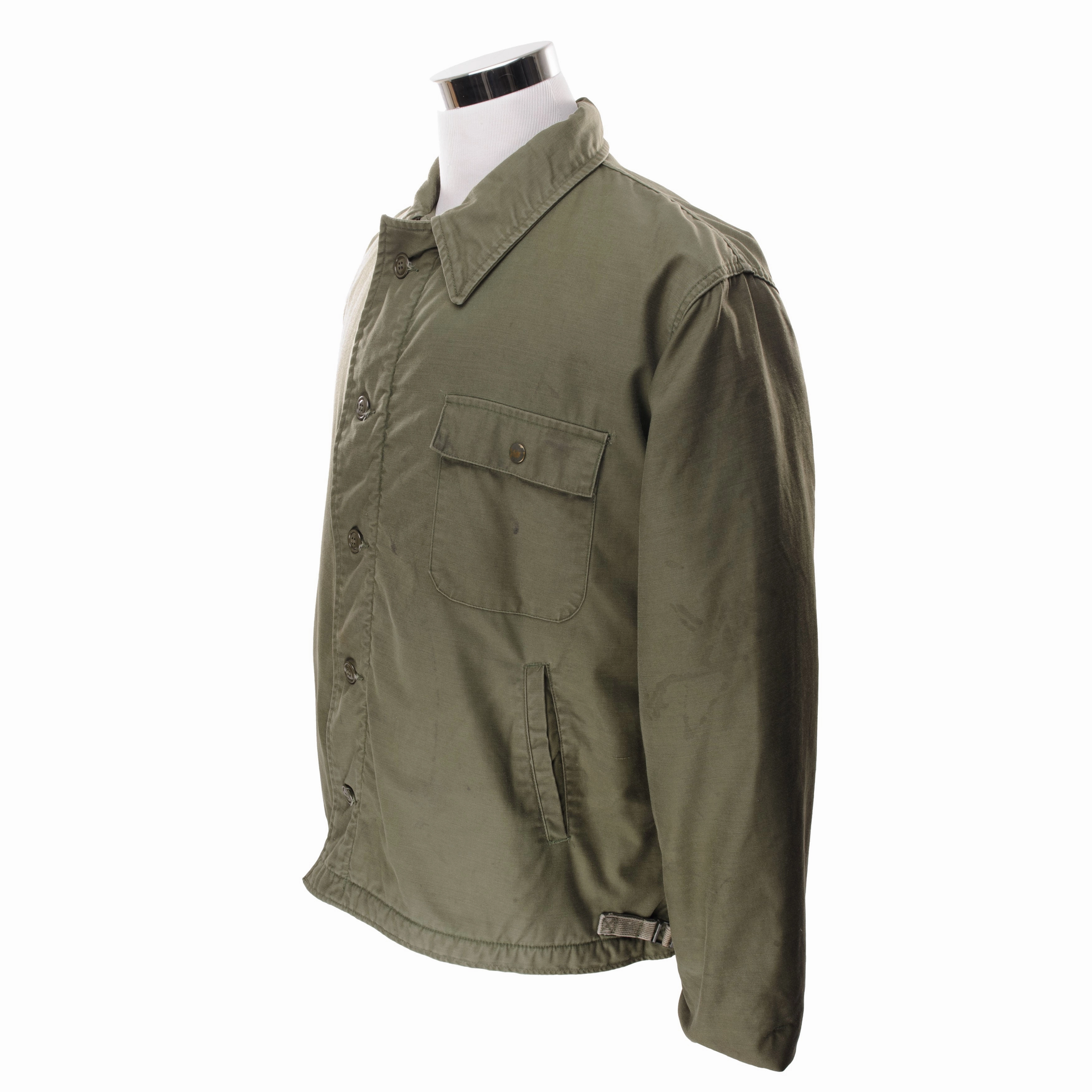 VINTAGE USN US NAVY A2 DECK JACKET COLD WEATHER 1986 SIZE XL Transitional Weather Layered Look