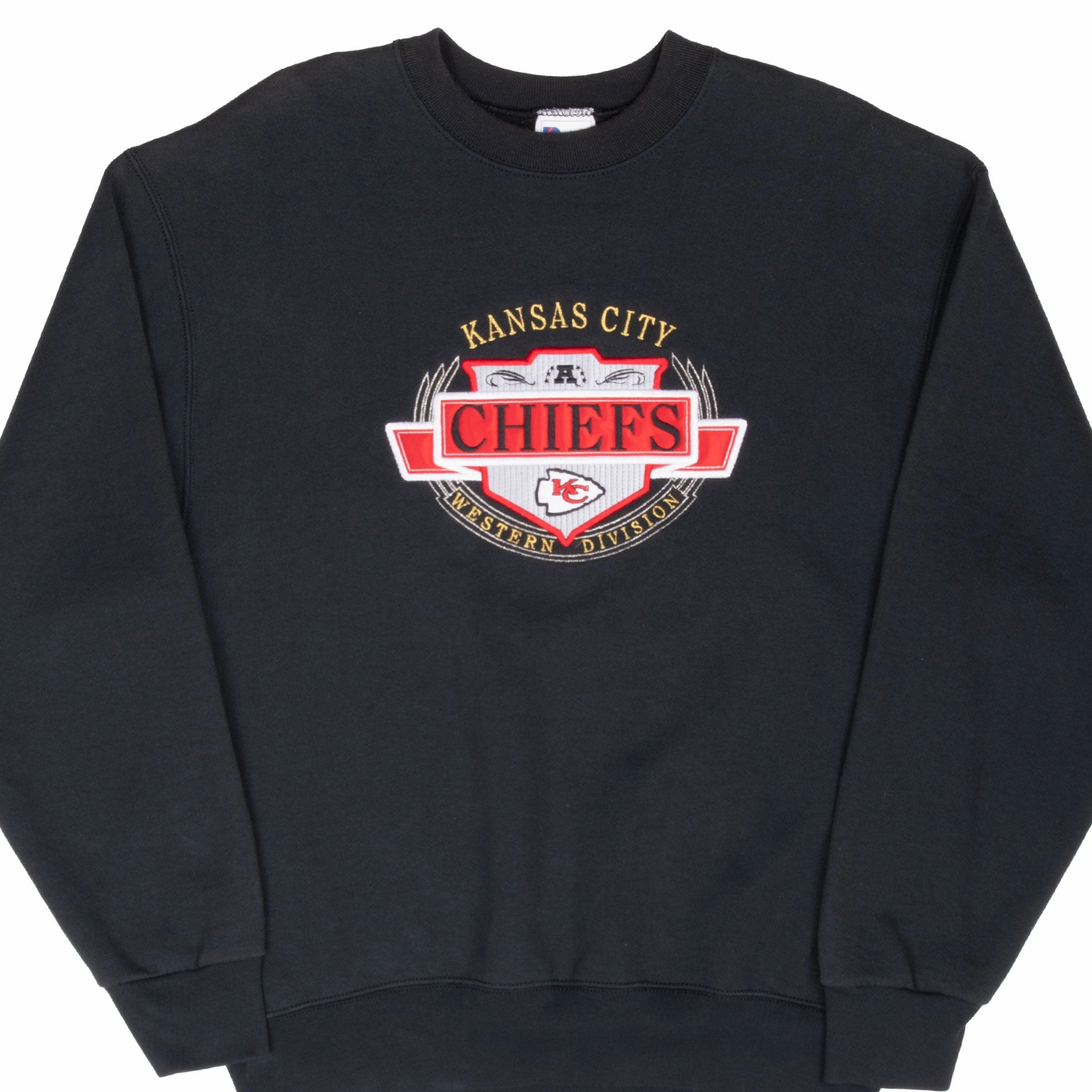 VINTAGE NFL KANSAS CITY CHIEFS EMBROIDERED 1990S SWEATSHIRT LARGE MADE IN USA Urban Layer skiing suitable