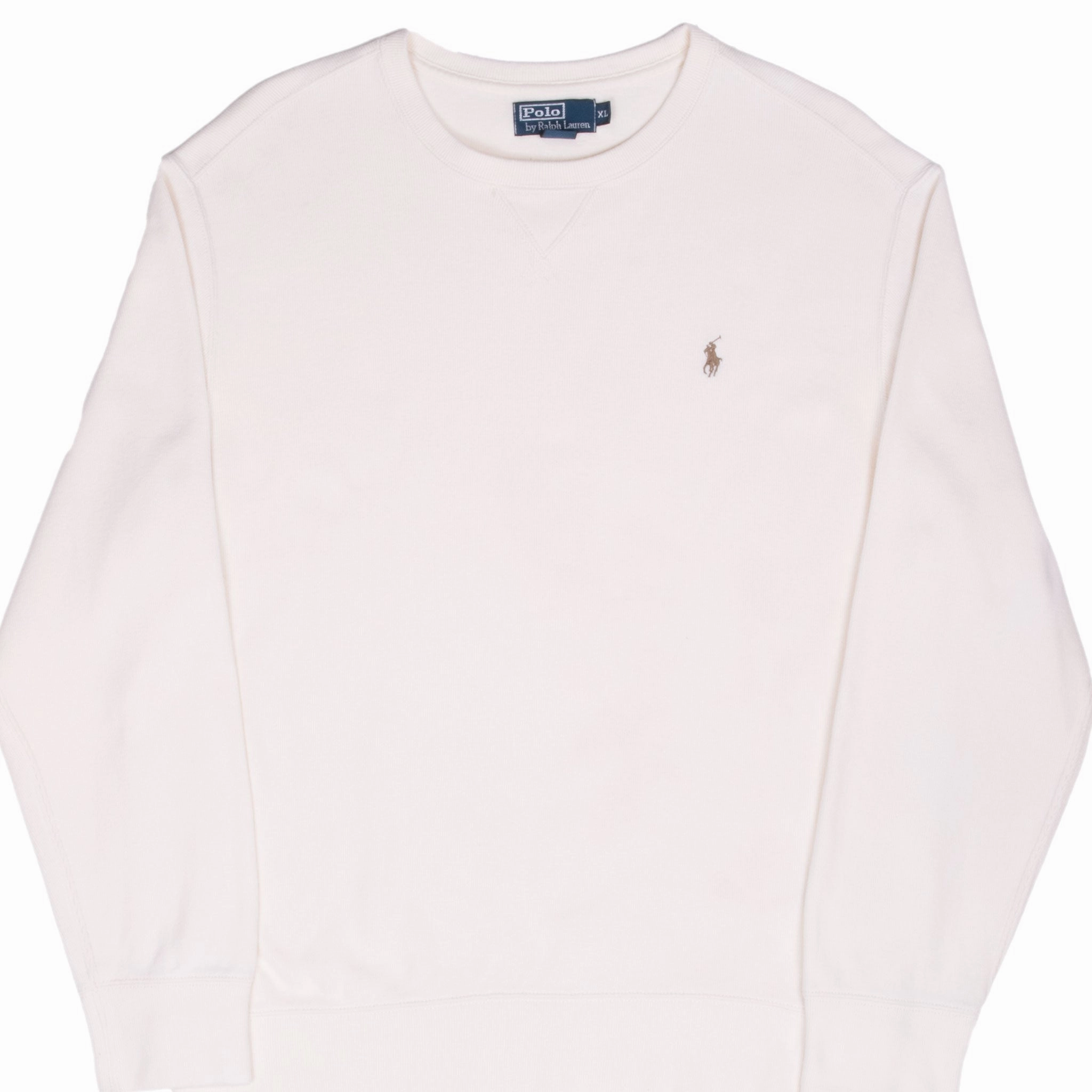 product inventory product group cohesion VINTAGE POLO RALPH LAUREN CREAM 1990S SWEATER SIZE XL