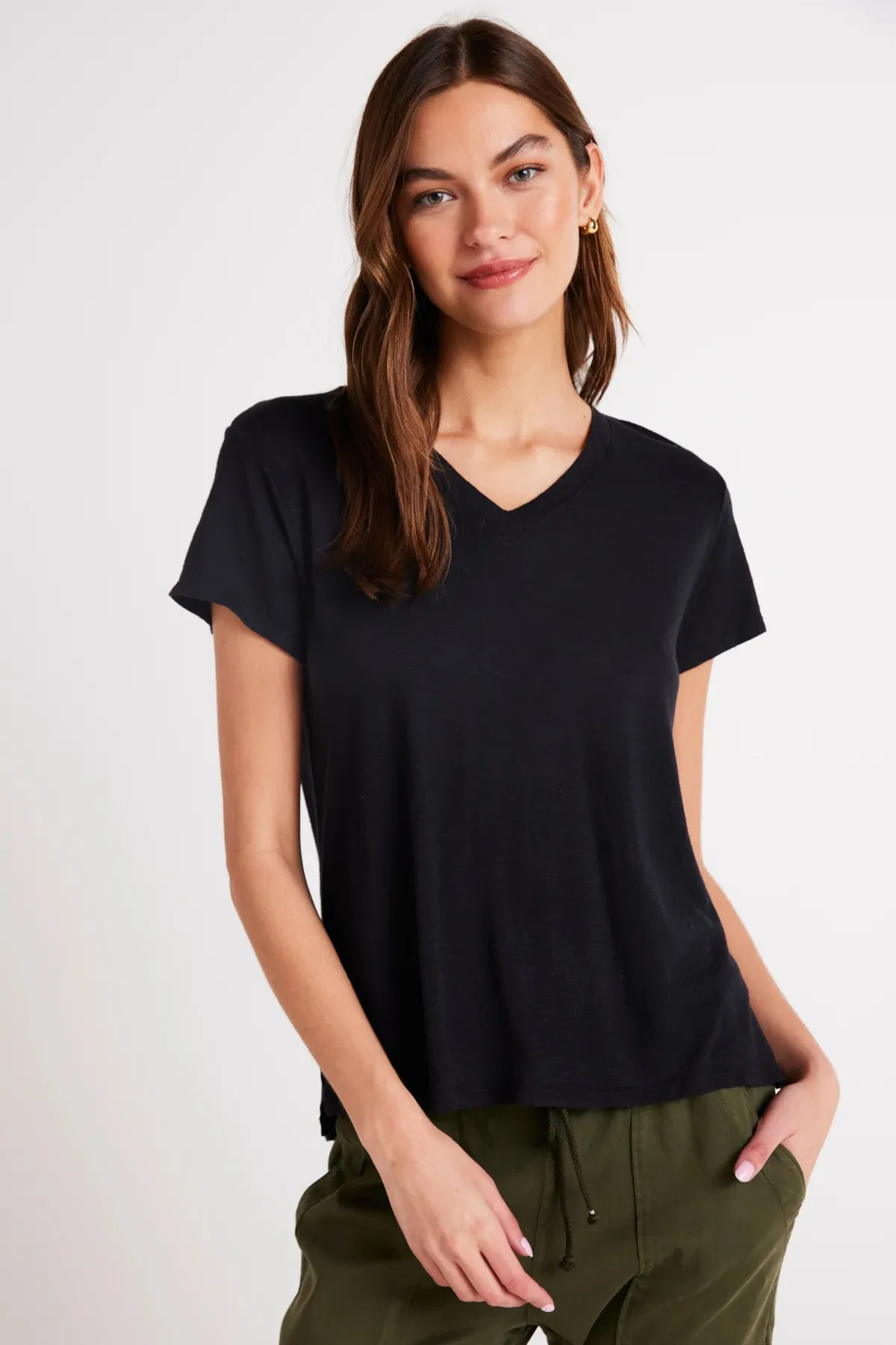 Side Slit V-Neck Tee Sublimation Printed Collar