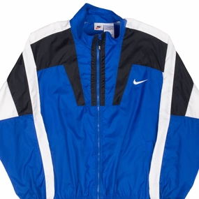 VINTAGE NIKE CLASSIC SWOOSH BLUE WINDBREAKER JACKET 1990S LARGE Camp Ready