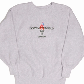 VINTAGE CHAMPION REVERSE WEAVE OLYMPIC GAMES 1996 SWEATSHIRT LARGE MADE USA Layer Chic tag accents