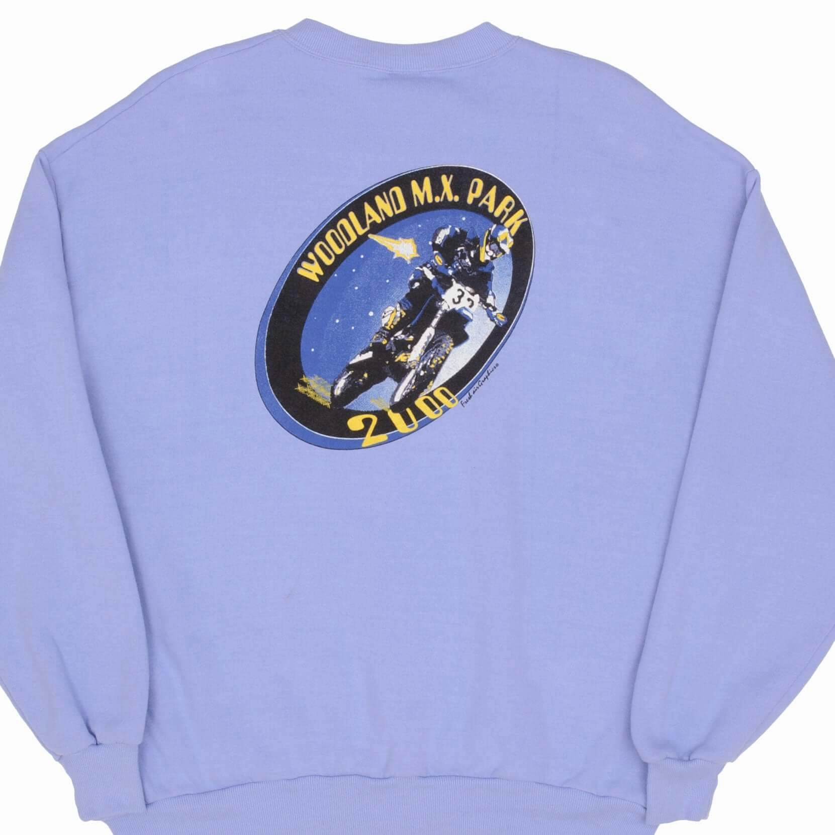 product trendy catchiness Street Active VINTAGE AMA MOTOCROSS WOODLAND MX PARK 2000 SWEATSHIRT SIZE XL