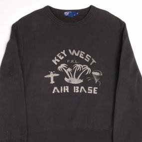 Layered Comfort VINTAGE POLO RALPH LAUREN KEY WEST AIR BASE SWEATSHIRT SIZE MEDIUM 1990S MADE IN USA
