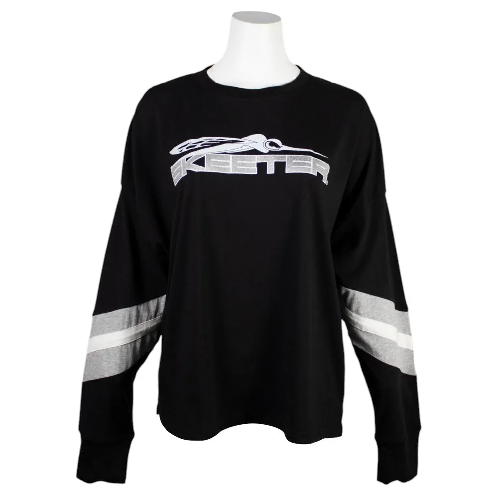 Skeeter Ladies Boxy Varsity Long Sleeve Anti Pill Surface
