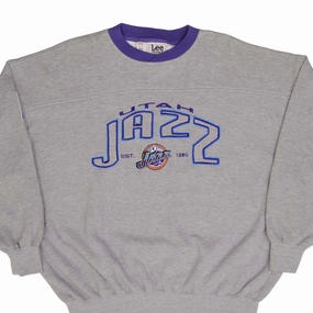 VINTAGE NBA UTAH JAZZ EMBROIDERED SWEATSHIRT 1990S SIZE 2XL Casual Jacket Smart Layer